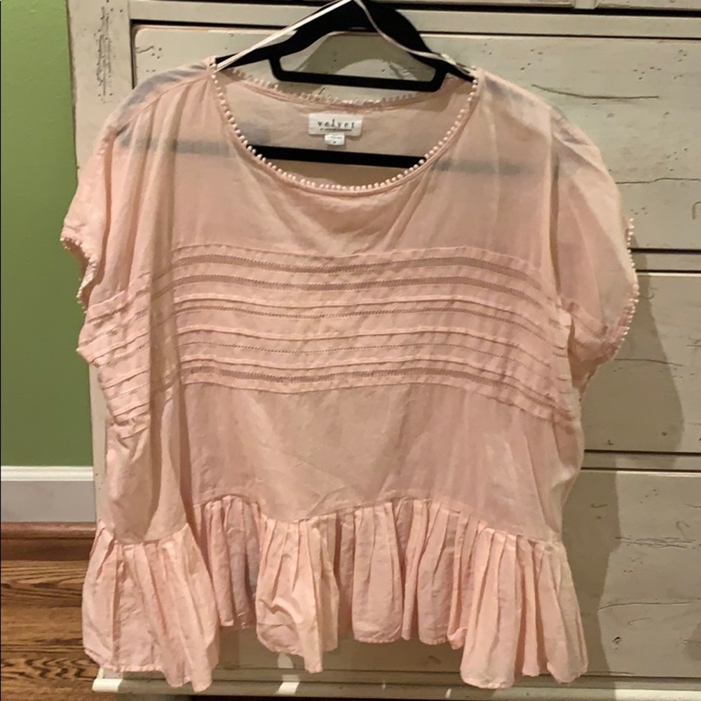 velvet blouse top